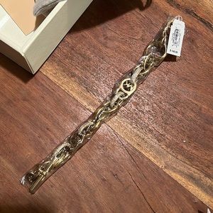 Michael Kors gold and rhinestone bracelet